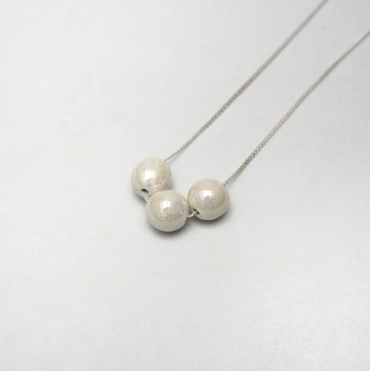 Collar perlas porcelana